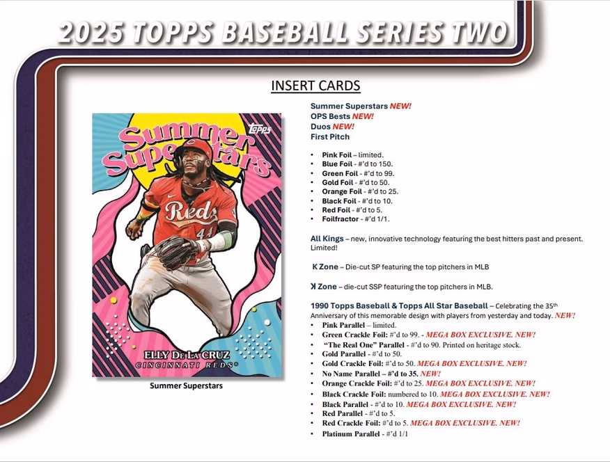 GameStop 2025 Topps MLB Baseball Series 2 Mega Box