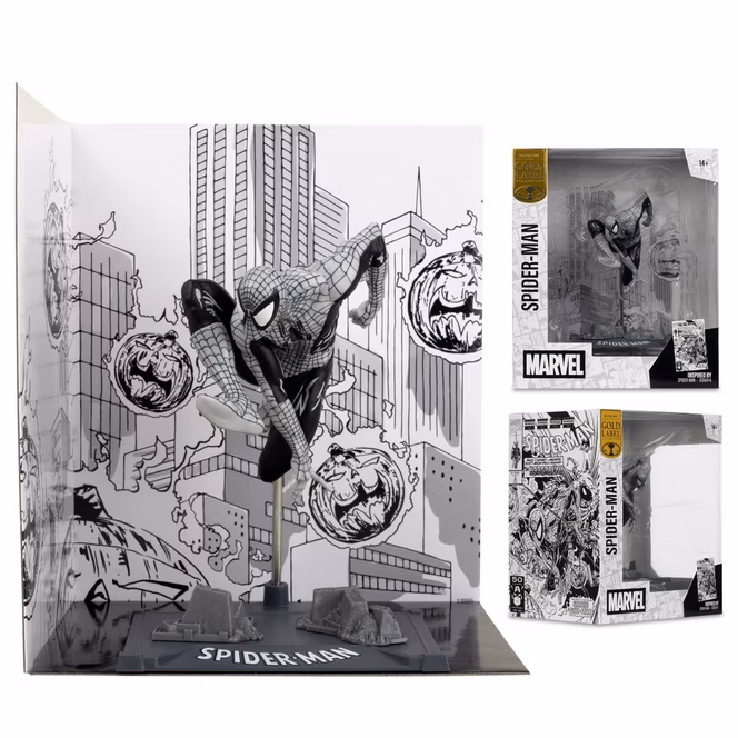 GameStop McFarlane Toys Gold Label Collection Marvel Spider-Man (Issue 6) 1:10th Statue GameStop Exclusive
