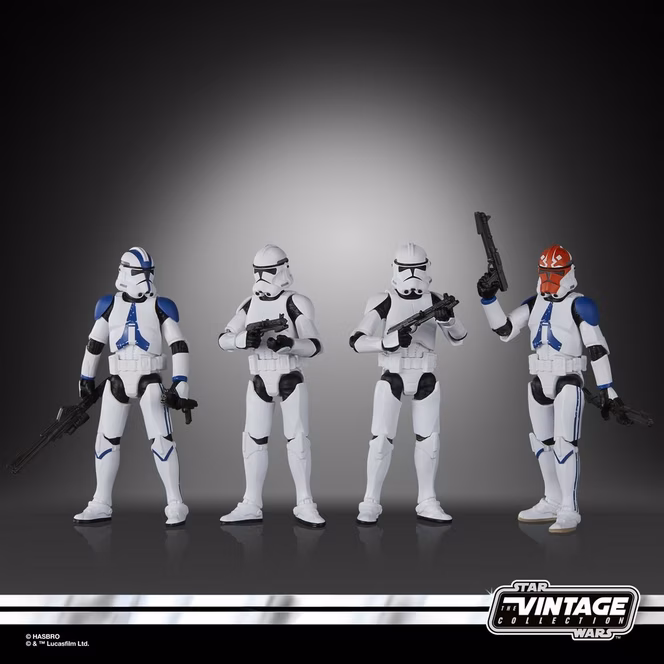 GameStop Hasbro Star Wars The Vintage Collection Phase II Clone Trooper 3.75-in Action Figure 4-Pack