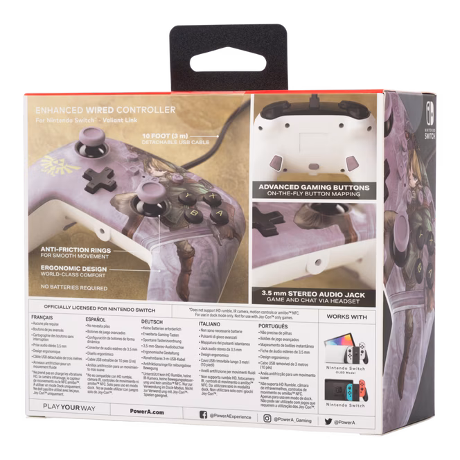 GameStop PowerA Enhanced Wired Controller for Nintendo Switch - Valiant Link