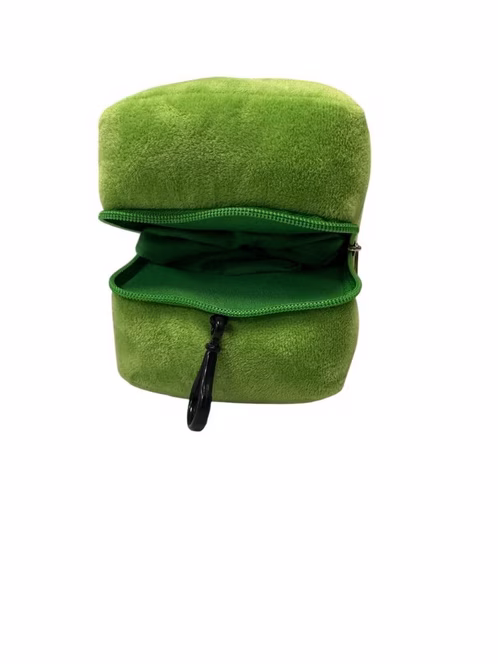 GameStop Minecraft Creeper Plush Bag Clip with Zippered Pouch