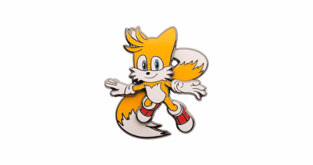 GameStop Sonic the Hedgehog Tails Spinning Enamel Pin GameStop Exclusive