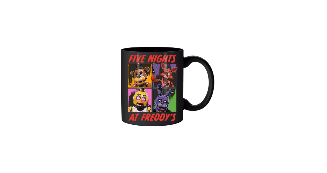 GameStop Five Nights At Freddy's Special Delivery Main Character Grid 20oz Ceramic Mug