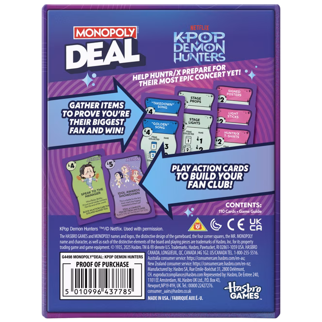 GameStop Monopoly Deal: KPop Demon Hunters