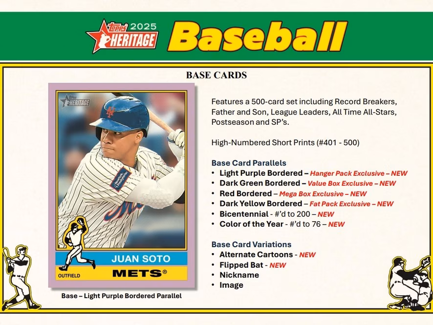 GameStop 2025 Topps Heritage MLB Baseball Hangar Box (35 Cards)