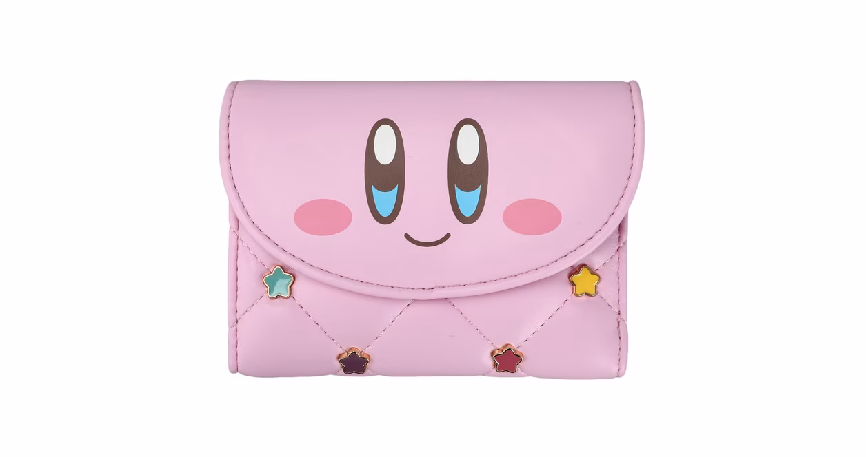 GameStop Kirby Big Face Tri-Fold Quilted Snap Wallet