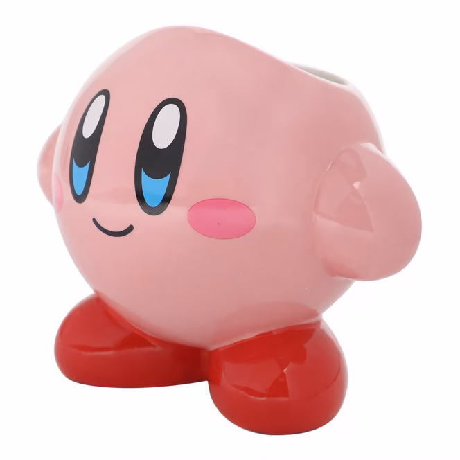 GameStop Kirby Smile on 16 oz Ceramic Sculpted Coffee Mug
