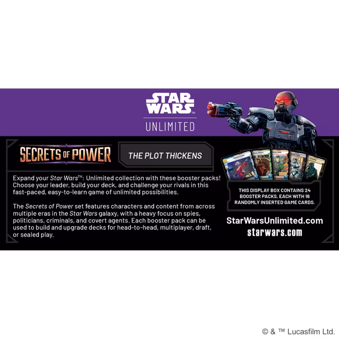 GameStop Star Wars: Unlimited TCG Secrets of Power: Booster Box (24 Boosters)