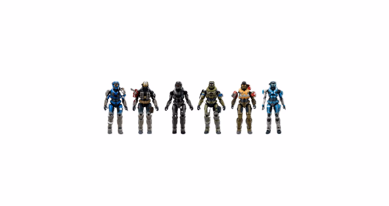 GameStop Jazwares Halo Reach The Spartan Collection Noble Team 6-Pack Figure Set
