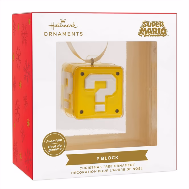 GameStop Hallmark Super Mario Premium Metal Question Box Ornament