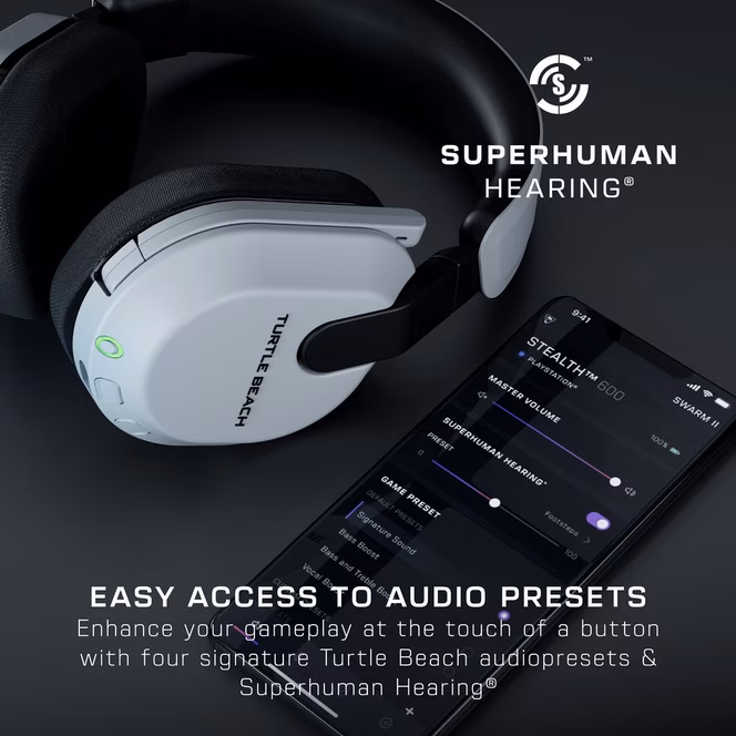 GameStop Turtle Beach Stealth 600 Wireless Amplified Gaming Headset for PlayStation 5, PlayStation 4 - White