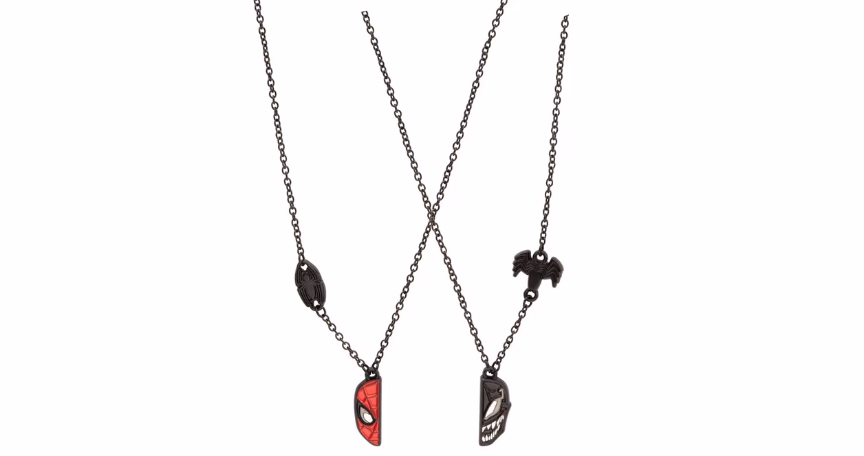 GameStop Marvel Spiderman and Venom Best Friend Necklace Set GameStop Exclusive