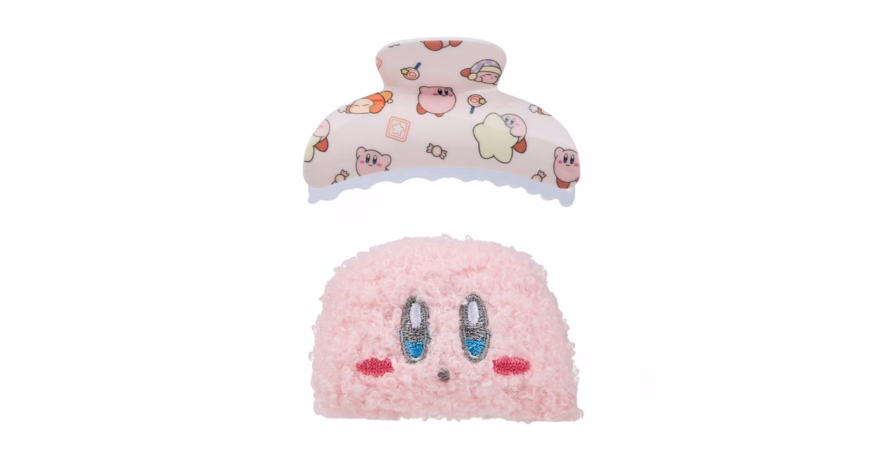 GameStop Kirby Fuzzy Hair Clip Set