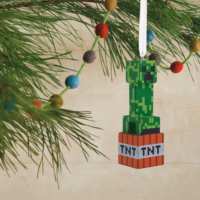 GameStop Hallmark Minecraft TNT Creeper Christmas Ornament
