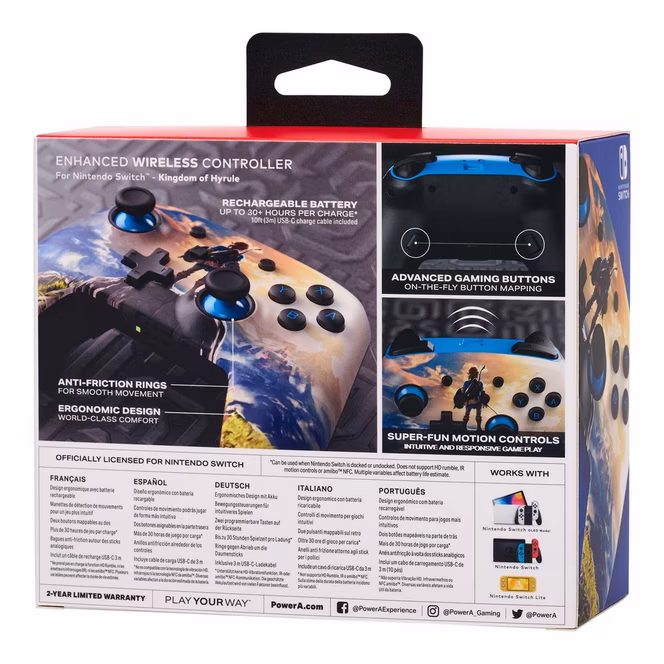 GameStop PowerA Enhanced Wireless Controller for Nintendo Switch - Kingdom of Hyrule