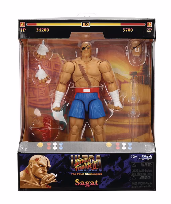 GameStop Ultra Street Fighter II Sagat Deluxe 6-In Action Figure