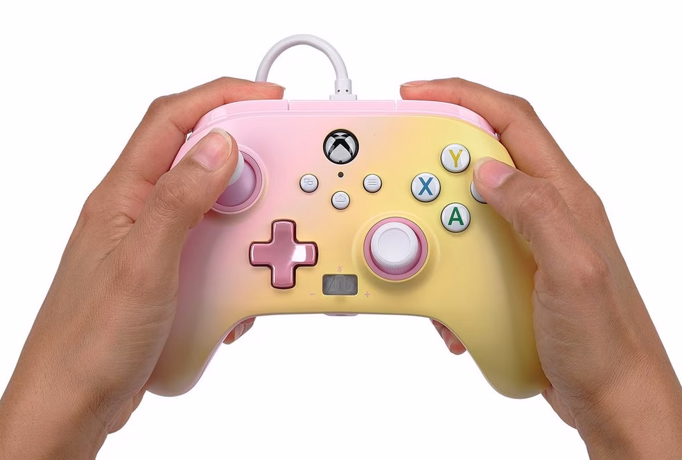 GameStop PowerA Pink Lemonade Enhanced Wired Controller for Xbox Series X and S