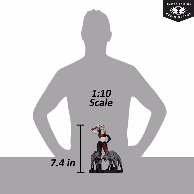 GameStop McFarlane Toys DC Direct Harley Quinn by Jenny Frison (Harley Quinn: Red, White and Black) 1:10 Scale Resin Statue