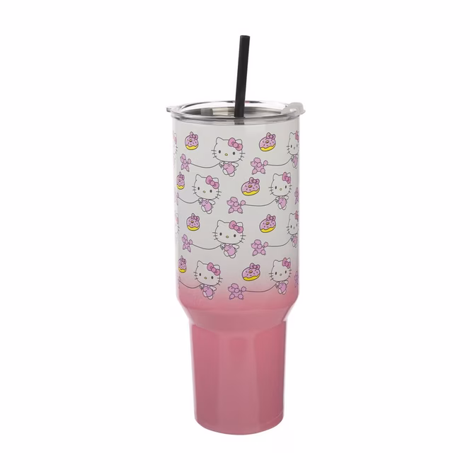 GameStop Hello Kitty Pink Gradient 40 oz Tumbler with Handle