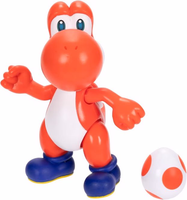 GameStop Jakks Pacific Super Mario Red Yoshi 4-in Action Figure with Red Egg