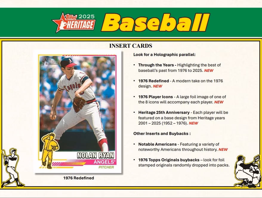 GameStop 2025 Topps Heritage MLB Baseball Hangar Box (35 Cards)