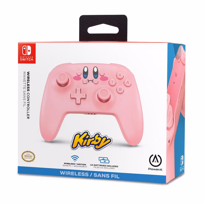 GameStop PowerA Wireless + Motion Controller for Nintendo Switch - Kirby Mouthful