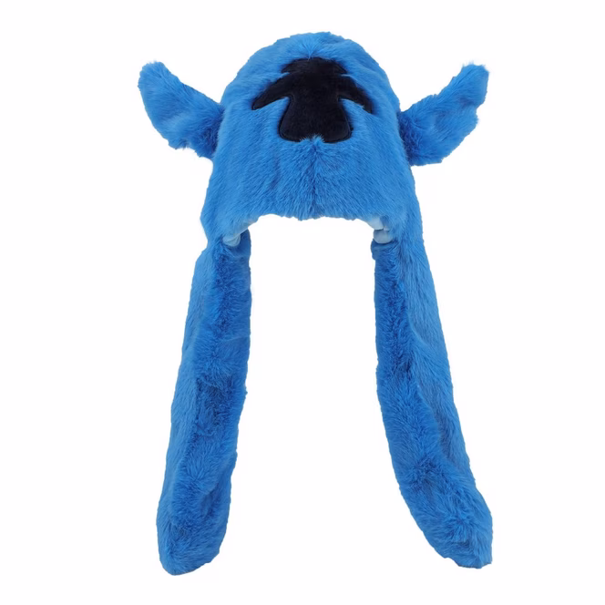 GameStop Disney Lilo and Stitch - Stitch Fuzzy Unisex Tassel Beanie Laplander with Moveable Ears