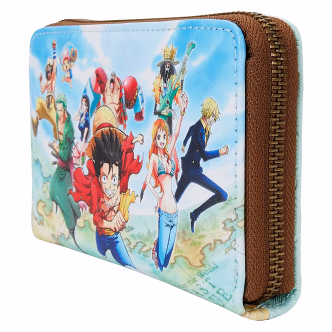 GameStop Loungefly One Piece 25th Anniversary Straw Hat Pirates Zip Around Wallet