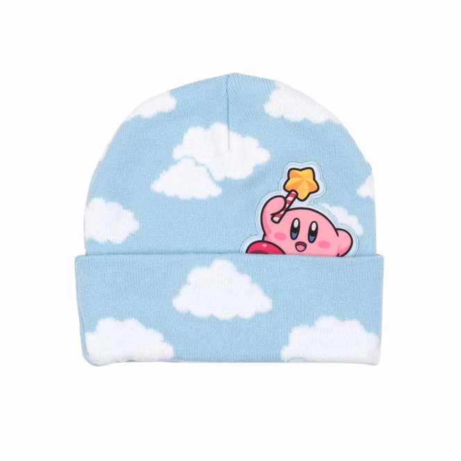 GameStop Kirby Jacquard Cloud Peek-a-Boo Knit Hat