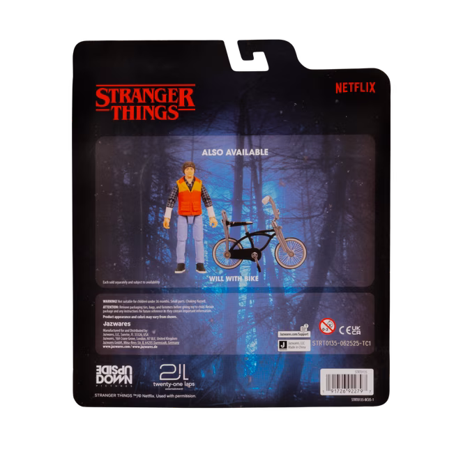GameStop Jazwares Stranger Things Mike Wheeler with Bicycle 4-in Action Figure