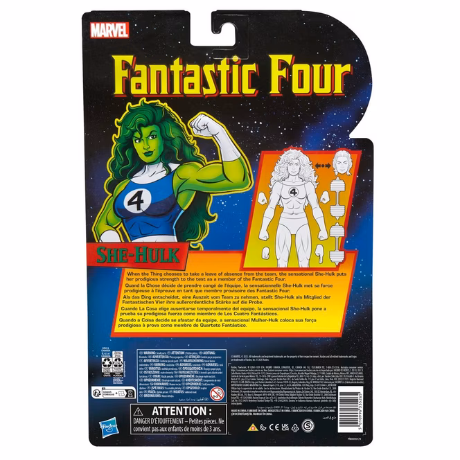 GameStop Hasbro Marvel Legends Series Fantastic Four Retro Collection She-Hulk 6-Inch Action Figure