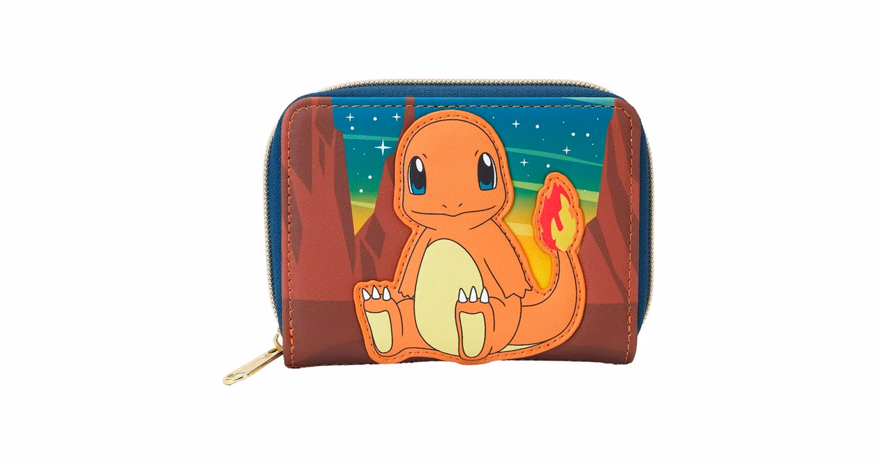 GameStop Loungefly Pokemon Charmander Cosplay Glow in the Dark Zip Around Wallet GameStop Exclusive