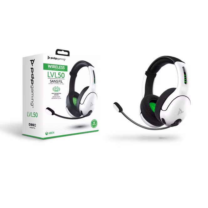 GameStop PDP Gaming LVL50 WiredStereo Headset for Xbox Series X White