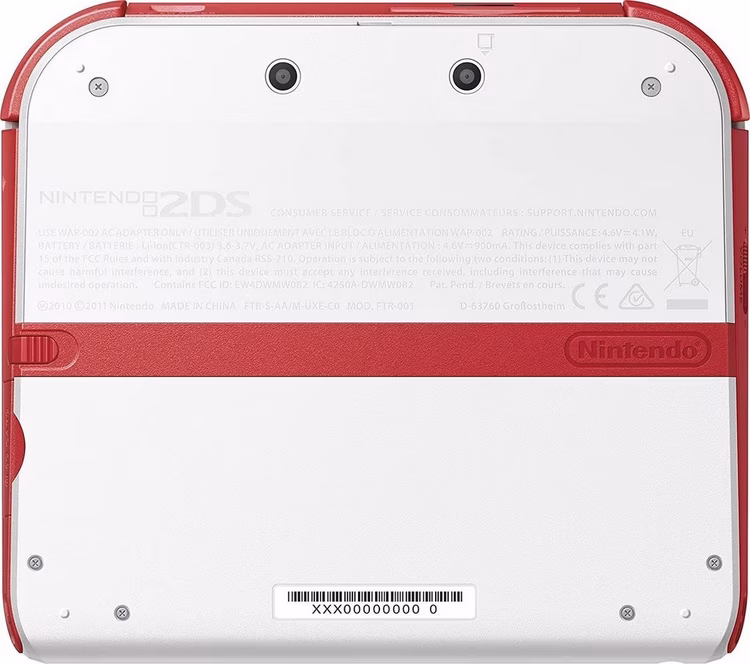 GameStop Nintendo 2DS Handheld Console - White/Red