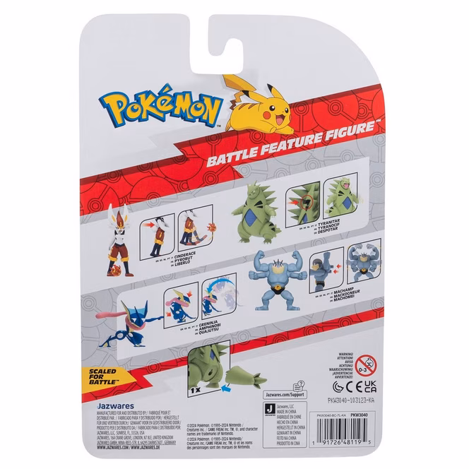 GameStop Jazwares Pokemon Tyranitar 4.5-in Battle Feature Figure