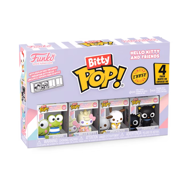 GameStop Funko Bitty POP! Sanrio Hello Kitty and Friends Vinyl Figure Set 4-Pack (Keroppi, Hello Kitty–Unicorn, Pochacco, and Mystery Pop!)