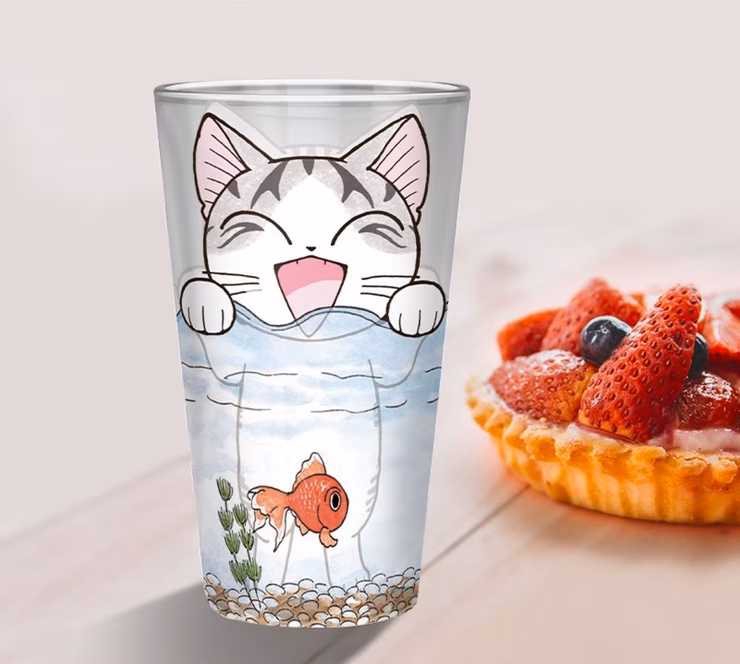 GameStop ABYstyle Chi's Sweet Home Cute Kitty Cat One 14oz. Pint Drinking Glass