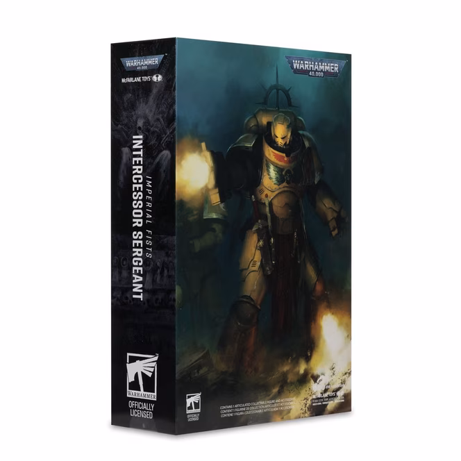 GameStop McFarlane Toys Gold Label Warhammer 40,000 Intercessor Sergeant (Imperial Fists) 7-in Action Figure