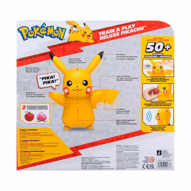 GameStop Jazwares Pokemon Battle Figure Set 3-Pack (Train and Play Deluxe Pikachu)