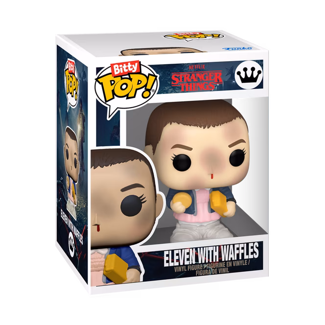 GameStop Funko Bitty POP! Stranger Things Vinyl Figure Set 4-Pack (Eleven with Eggos, Mike, Jonathan, and Mystery Pop!)