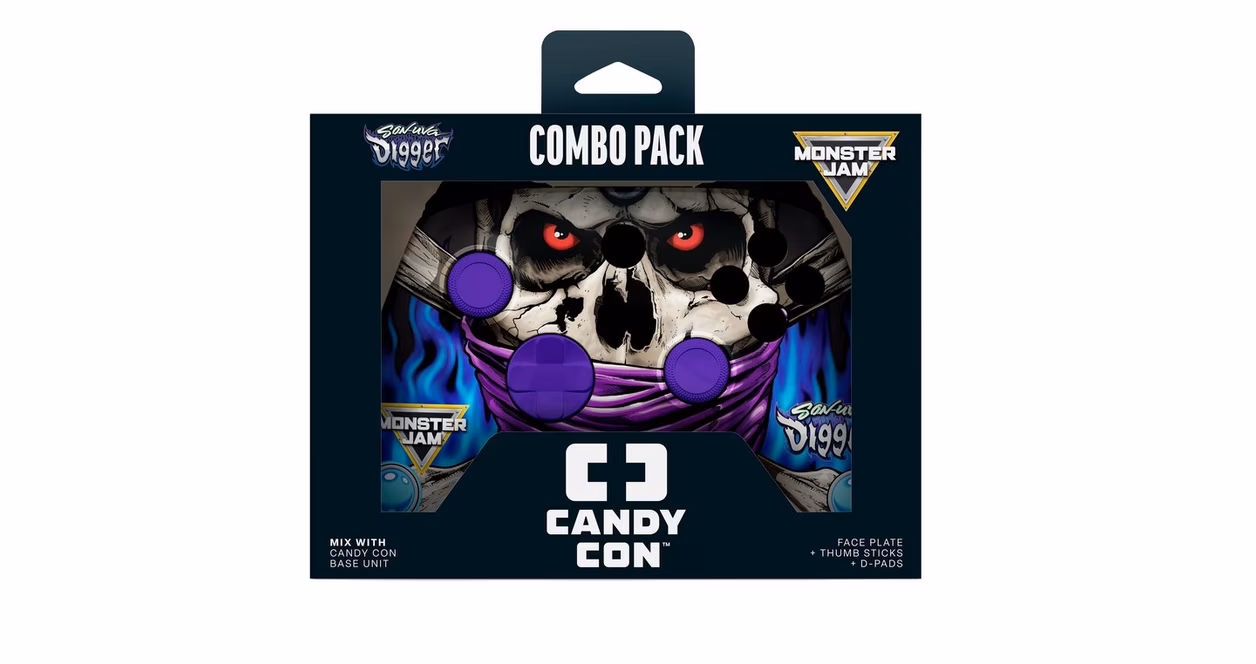 GameStop CANDY CON Monster Jam Son Uva Combo Pack Licensed Controller Kit GameStop Exclusive