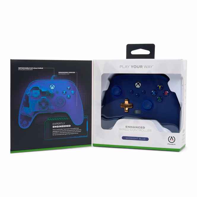 GameStop PowerA Enhanced Wired Controller for Xbox Series X/S - Midnight Blue
