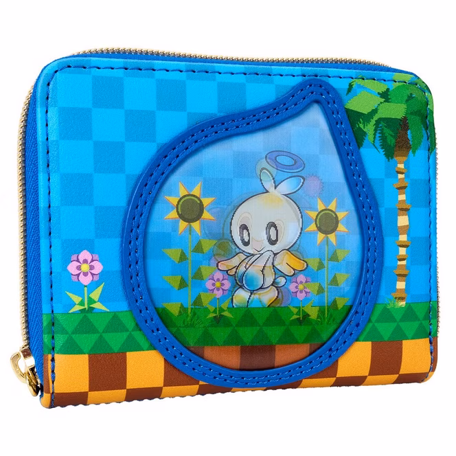 GameStop Loungefly Sonic the Hedgehog Chaos Garden Lenticular Zip Around Wallet GameStop Exclusive