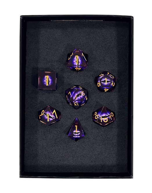 GameStop GameStop Dragon Eye Dice 7-Piece Set - Purple