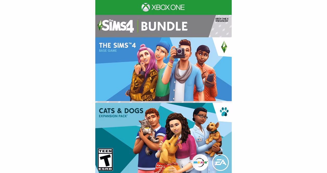 GameStop The Sims 4 With Cats and Dogs Expansion Pack Bundle - Xbox One