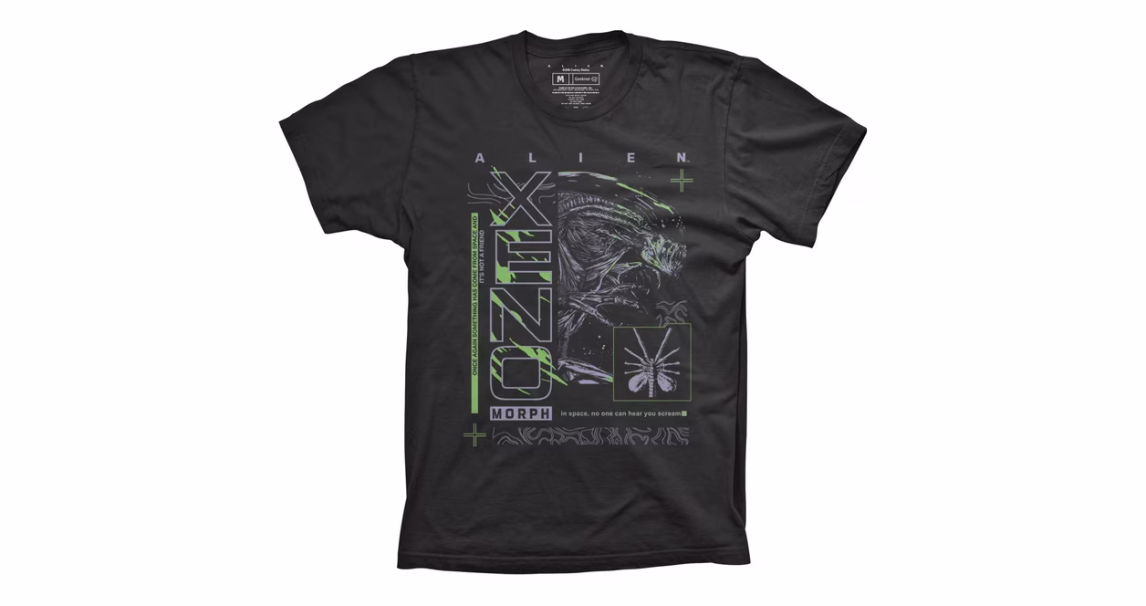 GameStop Alien Xenomorph Unisex Black Short Sleeve Graphic T-Shirt GameStop Exclusive