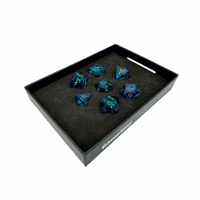 GameStop GameStop Acrylic Blood Splatter Liquid Sand Core Dice Set