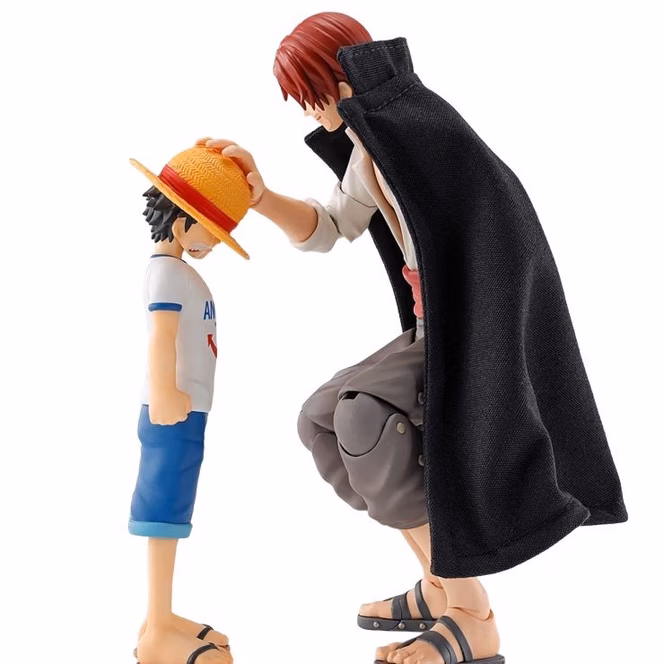 GameStop Bandai One Piece S.H. Figuarts Tamashii Nations Shanks and Luffy 6.4-in Figure