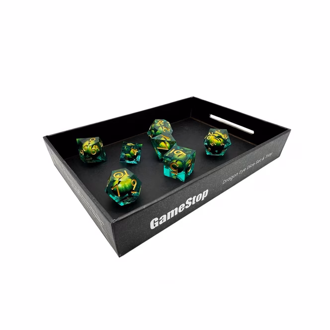 GameStop GameStop Dragon Eye Dice 7-Piece Set - Green