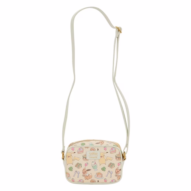 GameStop Loungefly Pokemon Cafe Pikachu and Eevee Food Camera Crossbody Bag GameStop Exclusive